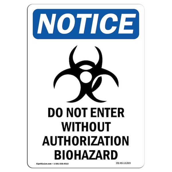 Sign, 5" H, 3.5" W, Without Sign With Symbol, Portrait, NS-D-35-V-11269-10PK